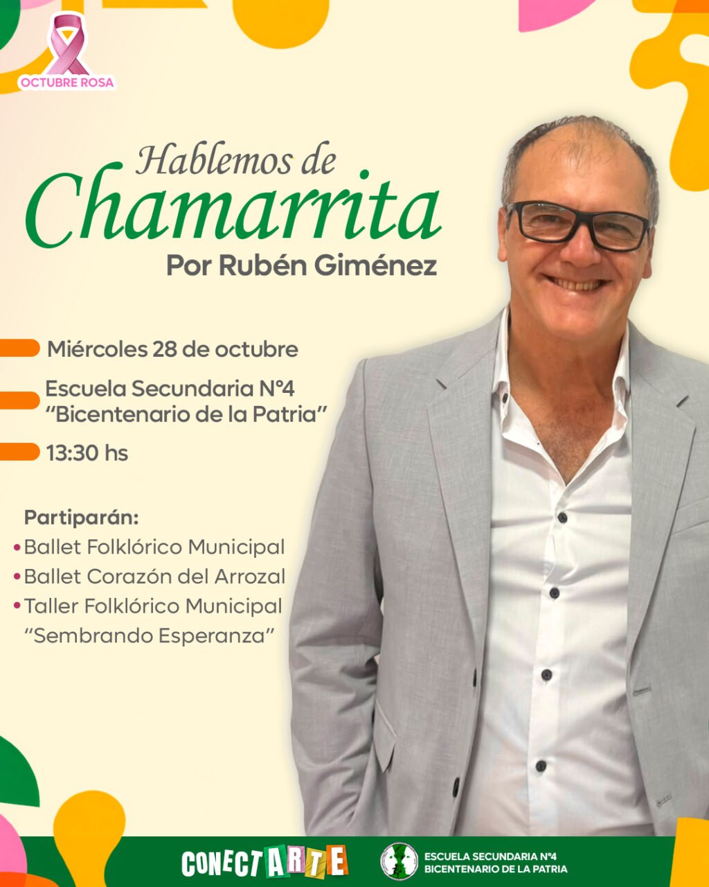 Llega la clínica “Hablemos de Chamarrita” con Rubén Giménez en el marco del programa ConectArte