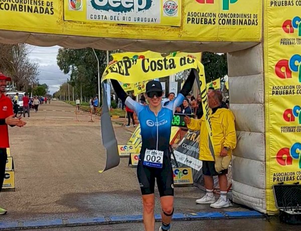 Los concordienses Eduardo Pelichero y Ana Brunini se quedaron con el Duatlón de San Salvador